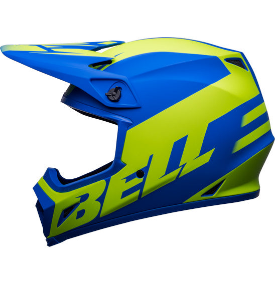Bell MX-9 MIPS Disrupt Matte classic Blue/Hi-Viz Yellow