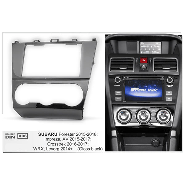 FITTING KIT SUBARU FORESTER , IMPREZA , XV , CROSSTREK 2015 - 2018 DOUBLE DIN (SILVER)