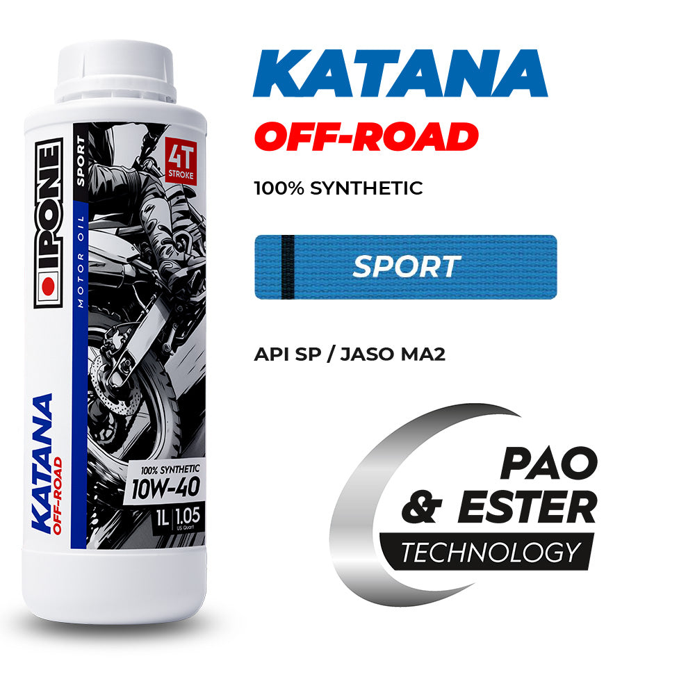 IPONE Katana Off Road - 100% Synthetic 4T Oil - Blue Belt in Sports Oil
