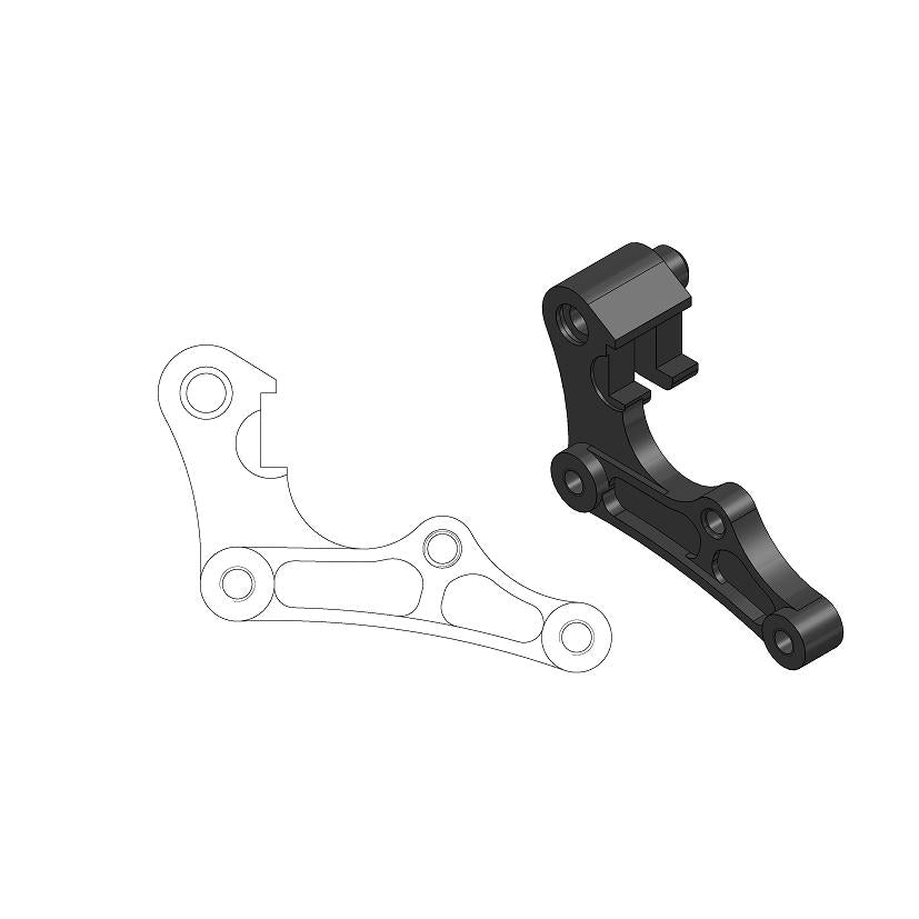 BRAKE CALIPER ADAPTER MOTO MASTER 4 PISTON CALIPER 320MM YAMAHA