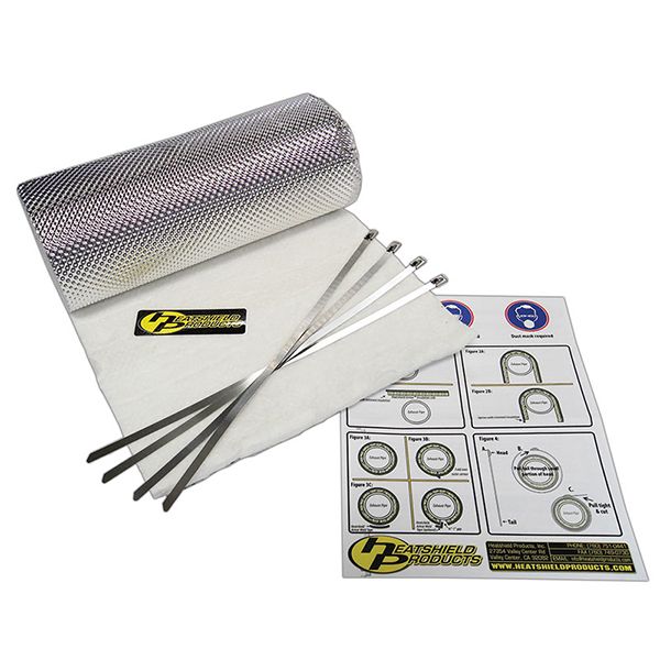 HEATSHIELD ARMOUR HOT PIPE KIT 1/2" 300MM X 1500MM + TIES (500MM LONG)
