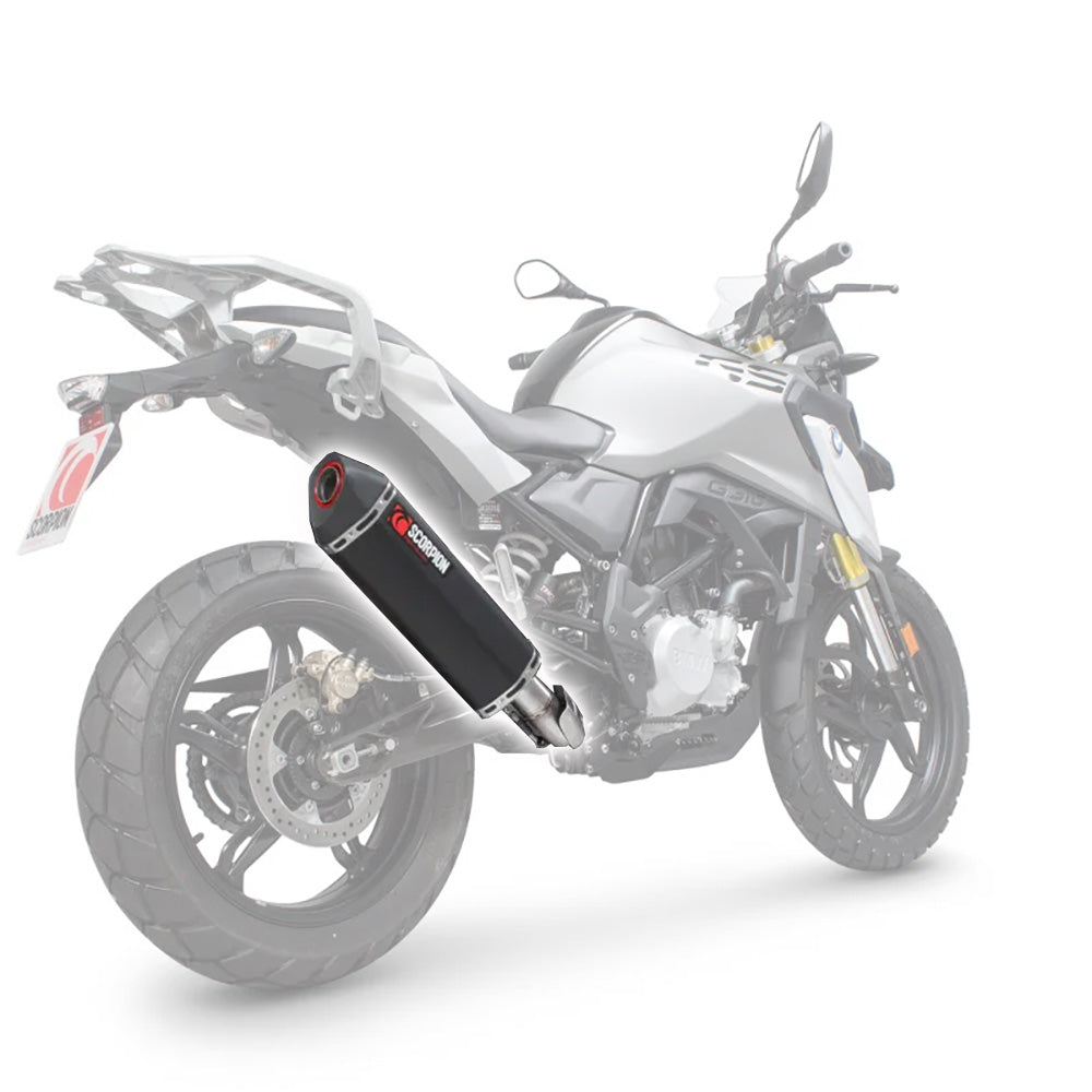 Scorpion Serket Parallel Full System - Black Ceramic - Fits BMW G310 R / G310 GS 16-24