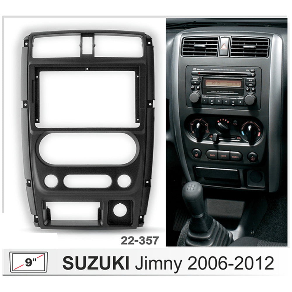 FITTING KIT 9" DASH SUZUKI JIMNY 2004 - 2018 (BLACK)