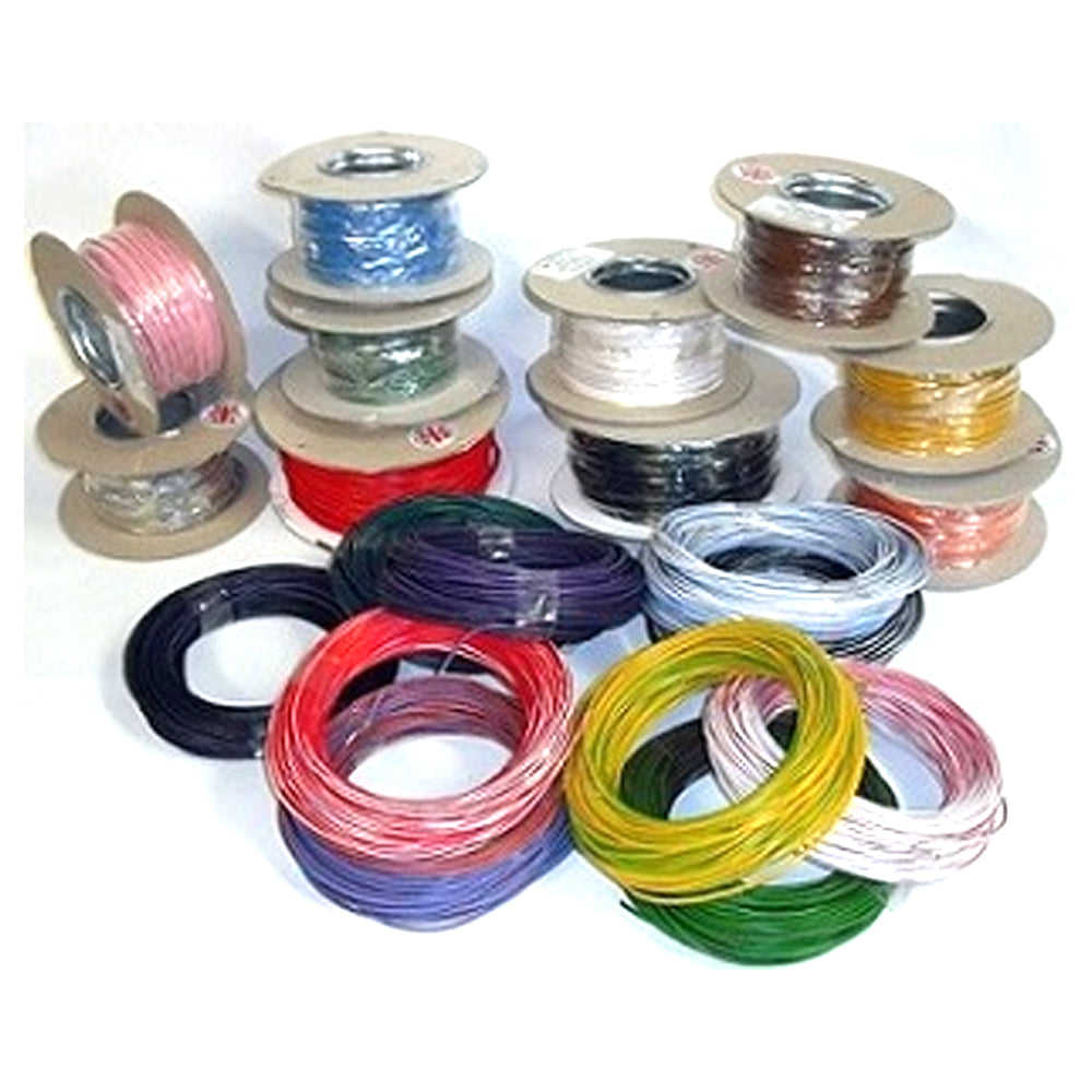 BIKER'S TOOLBOX TRACE WIRE 1MM ORANGE/WHITE 16.5AMP PER METRE
