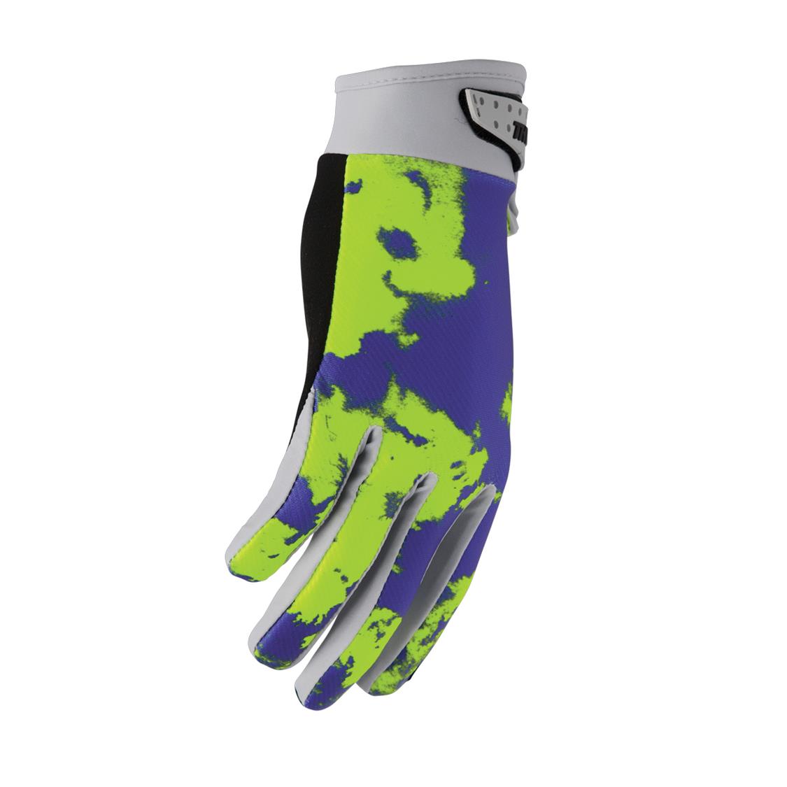 THOR GLOVE YOUTH LAUNCHMODE BLEACH GRAY/ACID