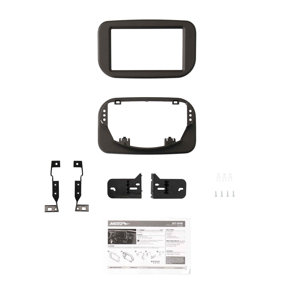 FITTING KIT DASH KIT FORD TRANSIT (VO) 2020 - 2022 (MATTE BLACK)