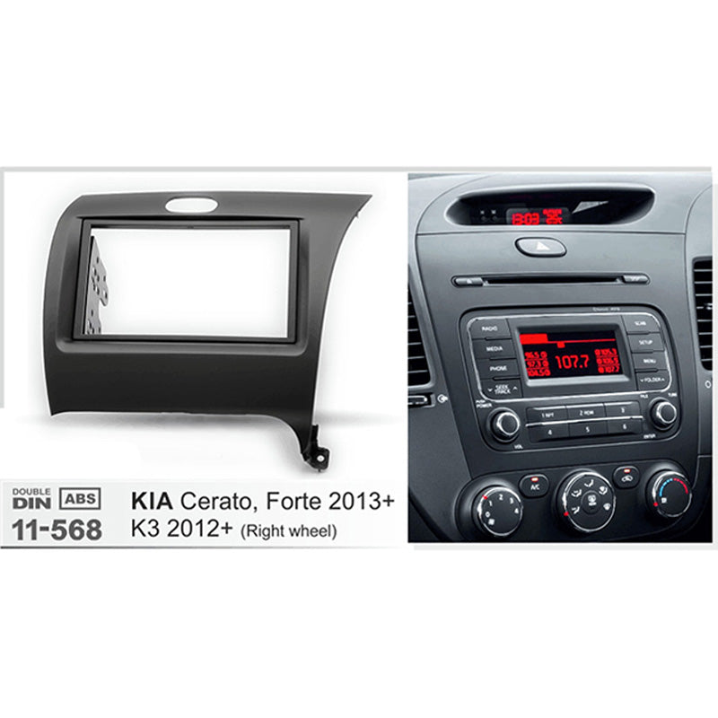 FITTING KIT KIA CERATO , FORTE , K3 2012 - 2018 DOUBLE DIN (BLACK)