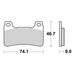 Brembo Upgrade Carbon Ceramic Front Brake Pads 07HO50RC