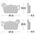 Brembo Prime Sinter Rear Brake Pads 07YA41SD
