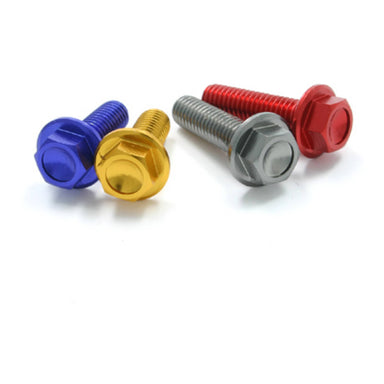 DRC Aluminum M6 Flange Bolts 35mm - Gold 4pcs