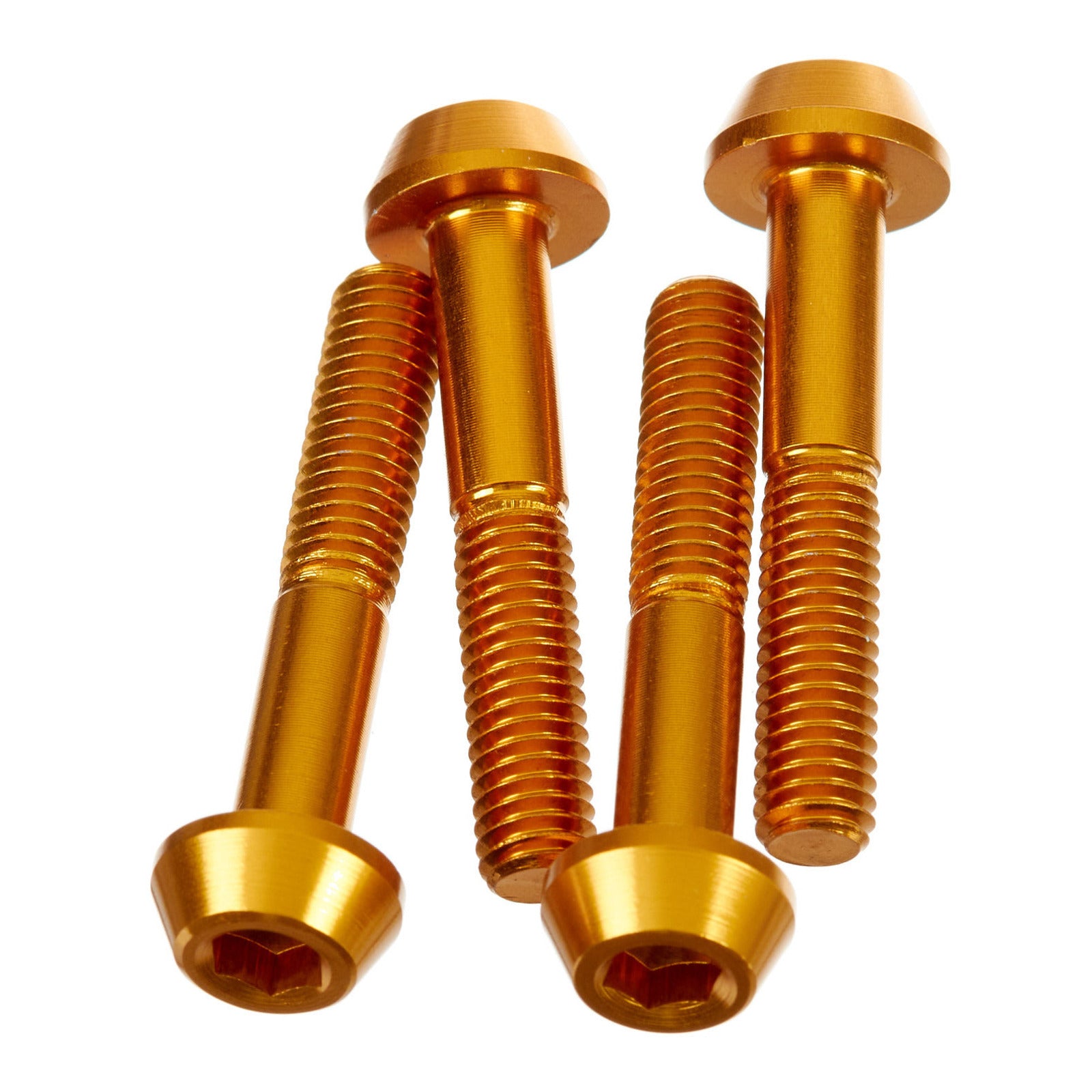 DRC ALUMINUM M6 TAPER BOLTS 35MM GOLD 4PCS
