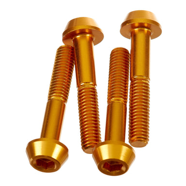 DRC ALUMINUM M6 TAPER BOLTS 35MM GOLD 4PCS