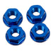 DRC ALUMINUM M6 FLANGE NUTS BLUE 4PCS