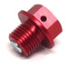 Zeta Magnetic Drain Bolt M12x1.25x10 - Red