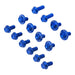 Zeta Aluminum Bolt Set Plastics Suzuki DRZ400S/SM 14 pcs - Blue