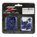 Zeta Aluminum Bolt Set Plastics Yamaha YZ450F '18- 21 pcs - Blue