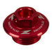 Zeta Oil Filler Plug Suzuki RM/RMZ, Yamaha Serow 250 - Red
