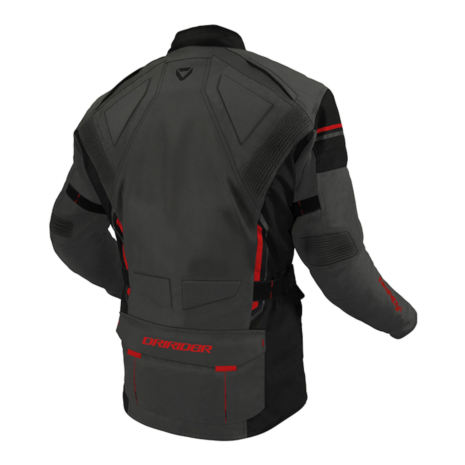 Dririder Compass 4 Men's Jacket - Grey / Red (L)