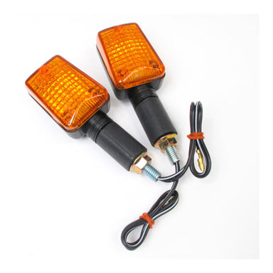 Whites Flasher Universal Long Mount 12V-21W - Black (Pair)