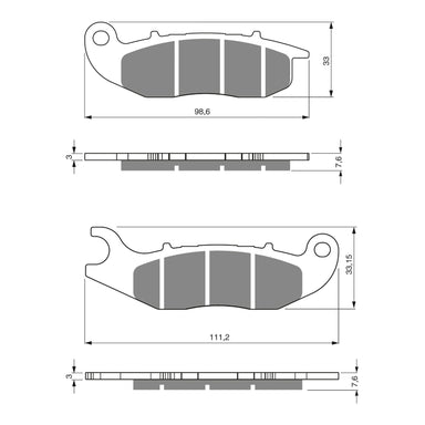 GOLDfren Brake Pads GF278 - K5