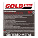 GOLDfren Brake Pads - GP6 Sintered Racing