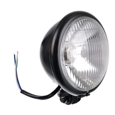 WHITES HEADLIGHT BATES 5 3/4 BTM MNT H4 60/55w BLK