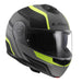 LS2 FF908 Strobe II Monza Flip Front Helmets - Matte Black / Hi-Vis Yellow 06
