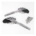 Whites Mirror - Universal Skeleton Hand Chrome / Black Harley (Pair)