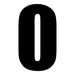 Whites Race Number - Black #0 (10 Pack)