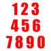 Whites Race Number - Red #6 (10 Pack)