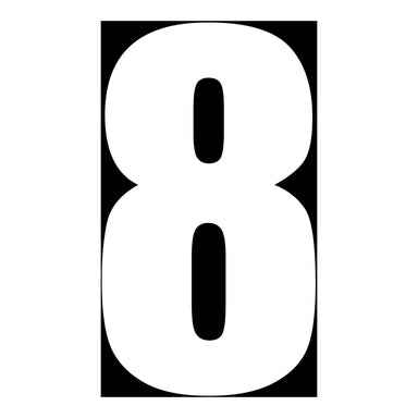 Whites Race Number - White #8 (10 Pack)
