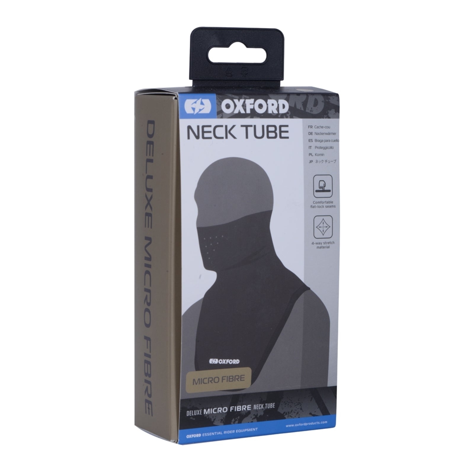 Oxford Deluxe Microfibre Neck Tube - Black