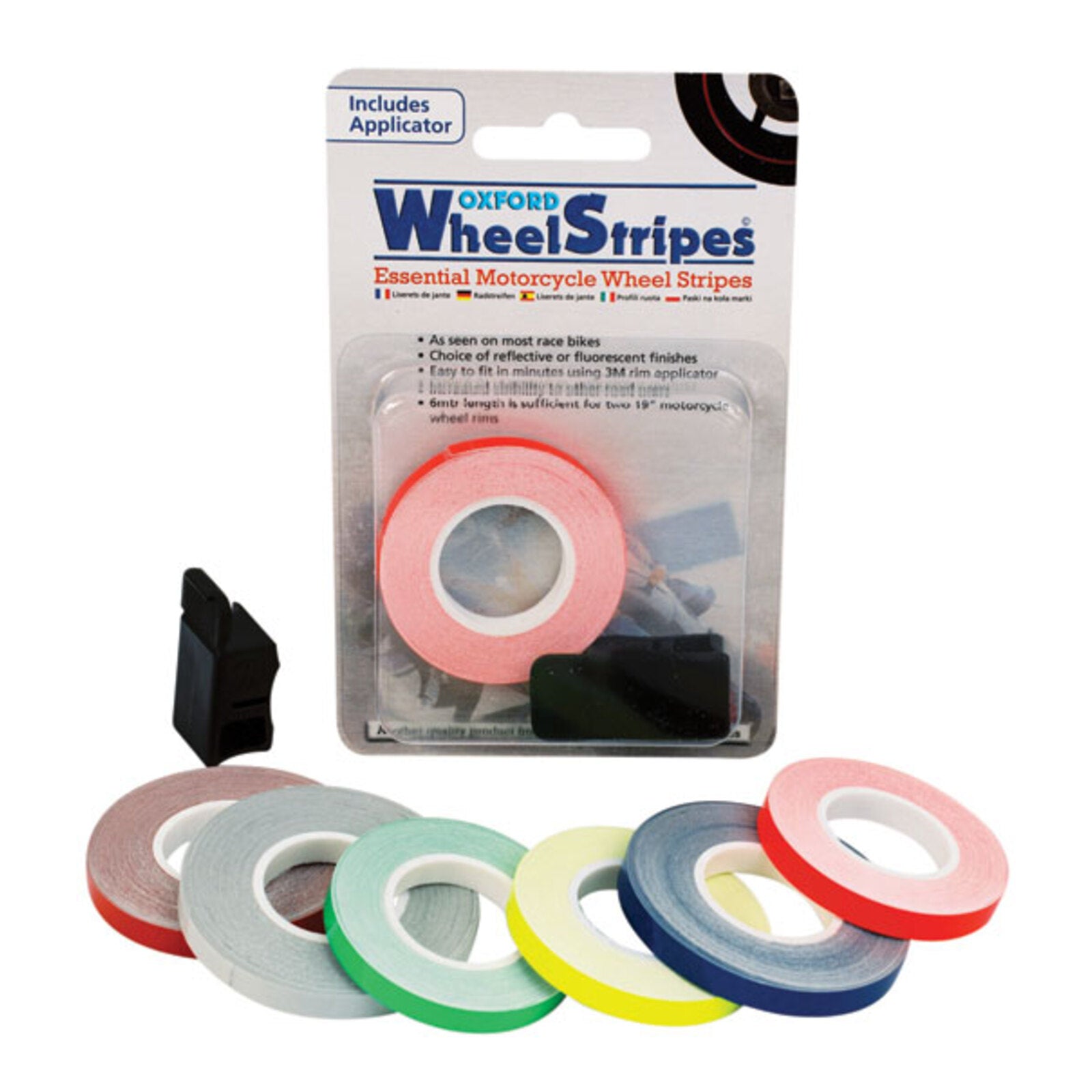 Oxford Wheel Stripes Reflect Blue + Applicator