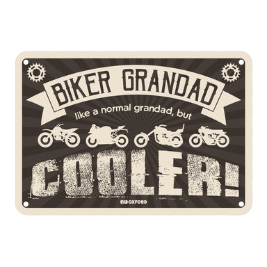 Oxford Garage Metal Sign: Biker Grandad Cooler