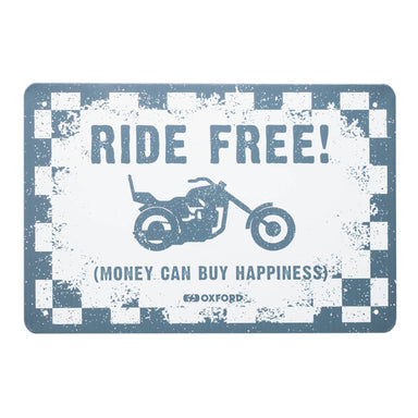 Oxford Garage Metal Sign: Ride Free