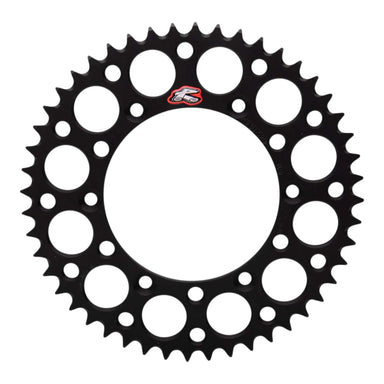 Renthal Sprocket Rear Black 48T Alloy 7075 T6 Grooved Suzuki