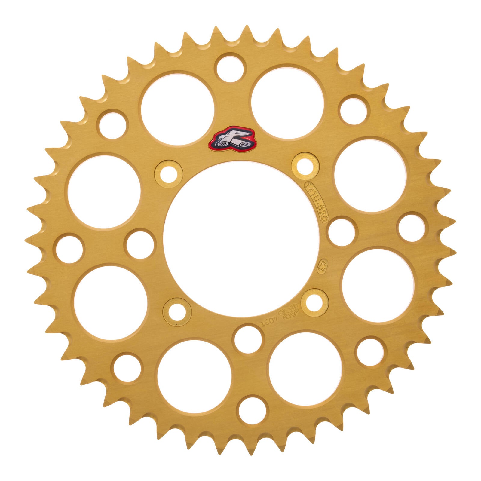 Renthal Sprocket Rear Gold 43T Alloy 7075 T6 Grooved