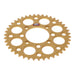 Renthal Sprocket Rear Gold 43T Alloy 7075 T6 Grooved