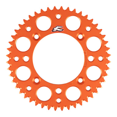 Renthal Rear Sprocket 48T Alloy 7075-T6 Grooved - Orange (KTM, Husqvarna)