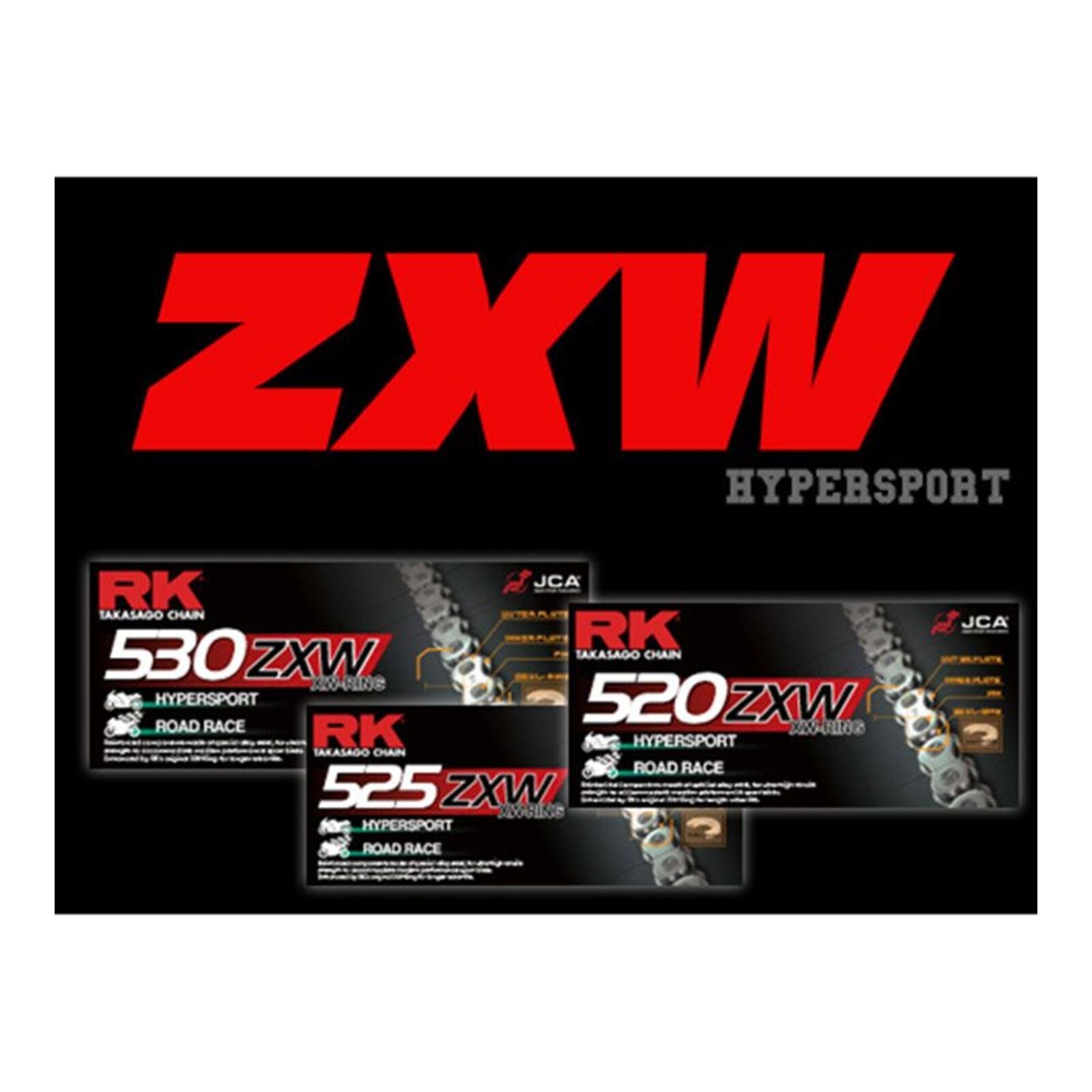 RK Chain 520ZXW XW-Ring Chain Hypersports - Black