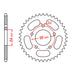 RK 254 Steel Rear Sprocket #520