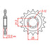 RK 823 Steel Front Sprocket #520