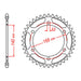 SPKT KIT BMW F800GS 08 -12 525XRE 16/42 8.5mm