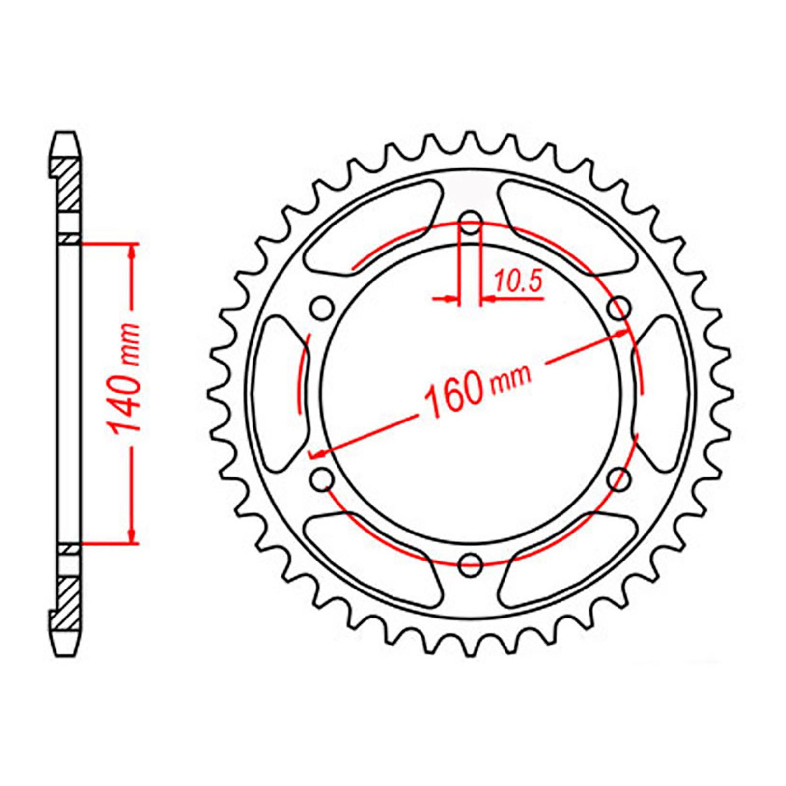 Sprocket Kit Kawasaki ZZR1100 '98 Gold - GB530ZXW 17/44