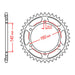 Sprocket Kit Kawasaki ZZR1100 '98 Gold - GB530ZXW 17/44