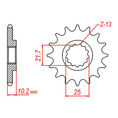 MTX 1503 Steel Front Sprocket #520