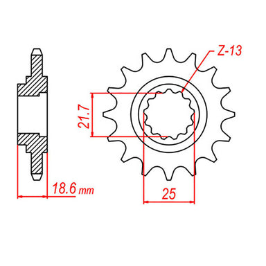 MTX 1538 Steel Front Sprocket #520