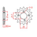 MTX 1309 Steel Front Sprocket #520