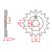 MTX 555 Steel Front Sprocket #428