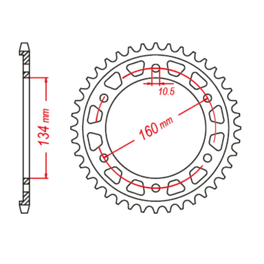 MTX 1317 Steel Rear Sprocket #525
